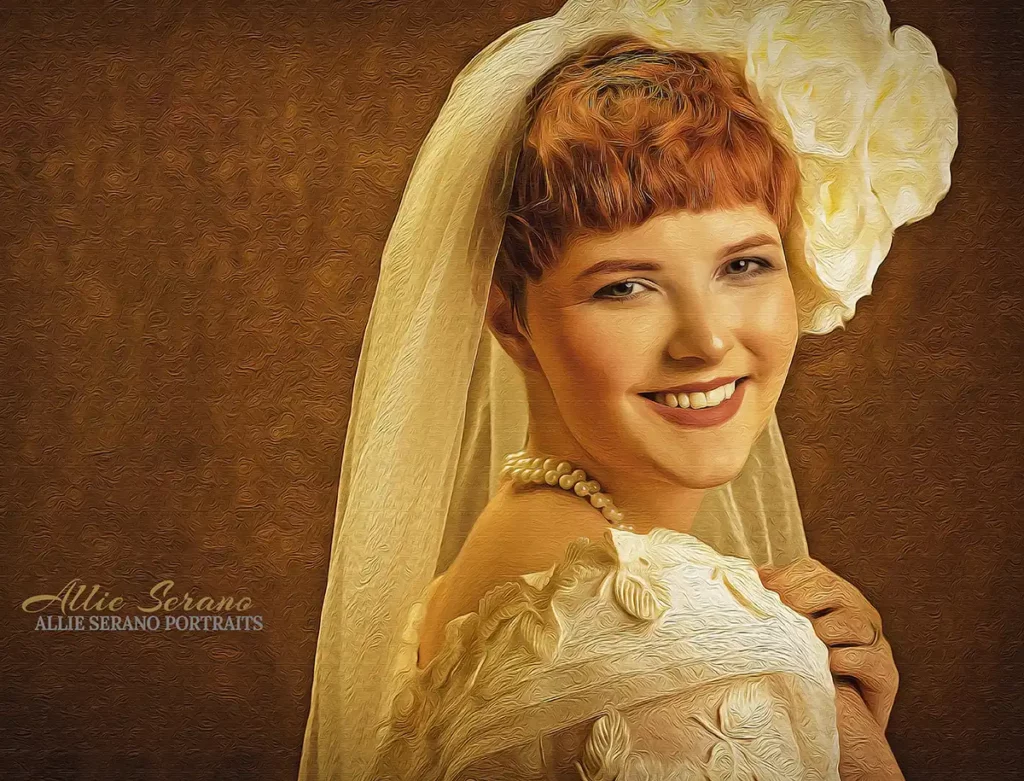 bridal portrait, portrait of a bride, portrait of a happy bride in a white gown,