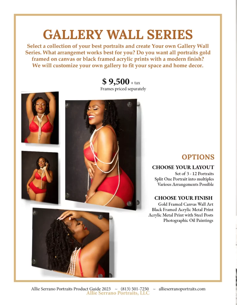 gallery wall art series pricing