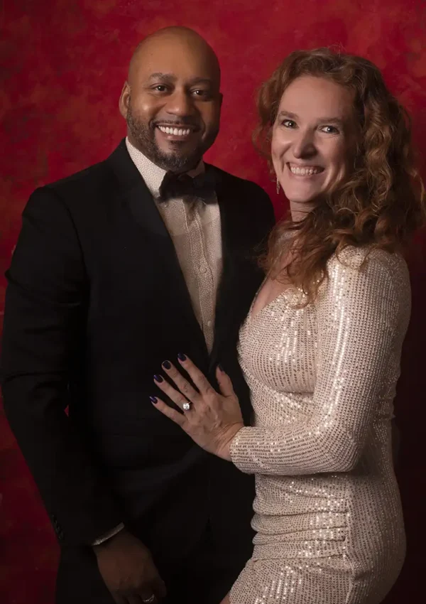 Allie and Pierre with ring,