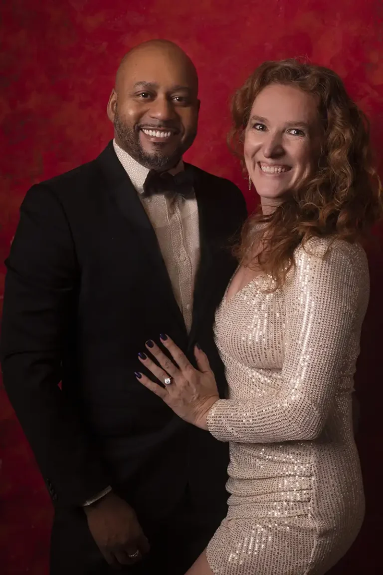 Allie and Pierre with ring,