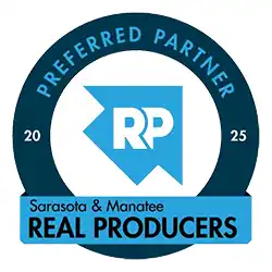 Sarasota Manatee Real Producer Partners 2025 badge