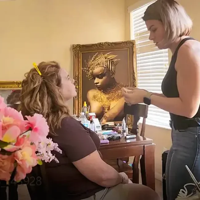 bts, trish stoecker, behind the scenes, portrait photography studio, allie serrano portraits
